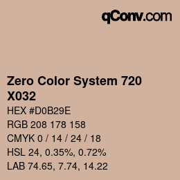 Código de color: Zero Color System 720 - X032 | qconv.com