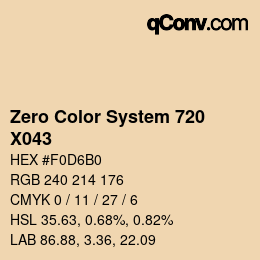 Color code: Zero Color System 720 - X043 | qconv.com