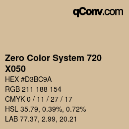 Color code: Zero Color System 720 - X050 | qconv.com