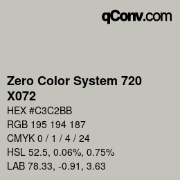 Código de color: Zero Color System 720 - X072 | qconv.com