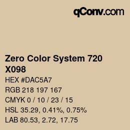 Color code: Zero Color System 720 - X098 | qconv.com