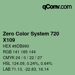Color code: Zero Color System 720 - X109 | qconv.com