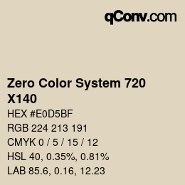 Código de color: Zero Color System 720 - X140 | qconv.com