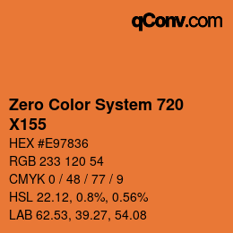 Color code: Zero Color System 720 - X155 | qconv.com