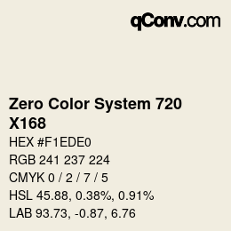 Farbcode: Zero Color System 720 - X168 | qconv.com