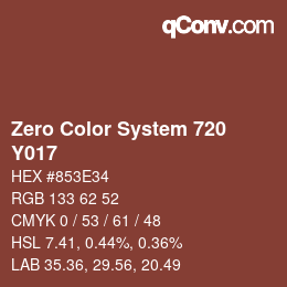 Code couleur: Zero Color System 720 - Y017 | qconv.com