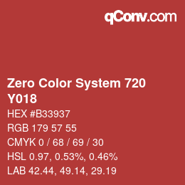 Farbcode: Zero Color System 720 - Y018 | qconv.com