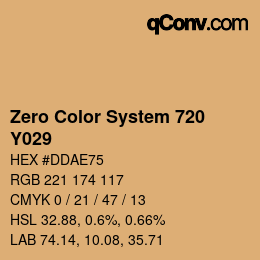 Farbcode: Zero Color System 720 - Y029 | qconv.com