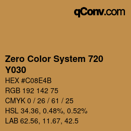 Código de color: Zero Color System 720 - Y030 | qconv.com