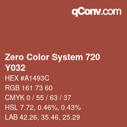 Código de color: Zero Color System 720 - Y032 | qconv.com