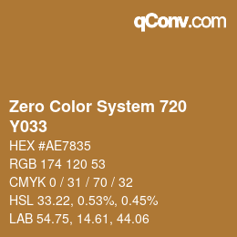 Code couleur: Zero Color System 720 - Y033 | qconv.com