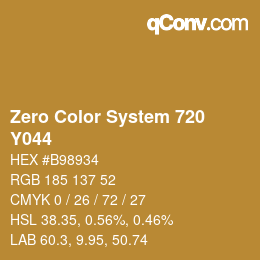 Código de color: Zero Color System 720 - Y044 | qconv.com
