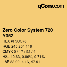 Color code: Zero Color System 720 - Y052 | qconv.com