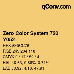 Código de color: Zero Color System 720 - Y052 | qconv.com