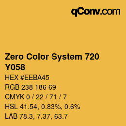 Color code: Zero Color System 720 - Y058 | qconv.com