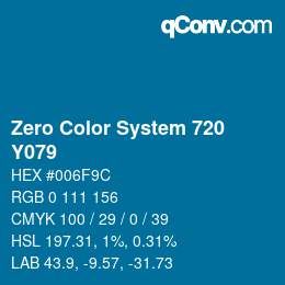 Farbcode: Zero Color System 720 - Y079 | qconv.com