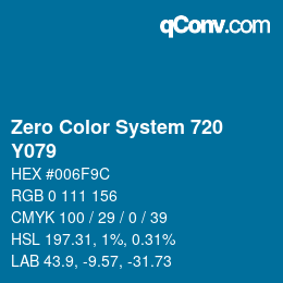 Color code: Zero Color System 720 - Y079 | qconv.com