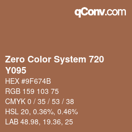 カラーコード: Zero Color System 720 - Y095 | qconv.com