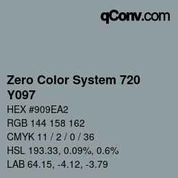 Farbcode: Zero Color System 720 - Y097 | qconv.com