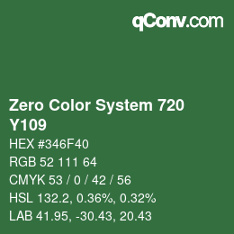 Code couleur: Zero Color System 720 - Y109 | qconv.com