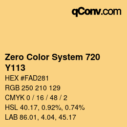 Farbcode: Zero Color System 720 - Y113 | qconv.com