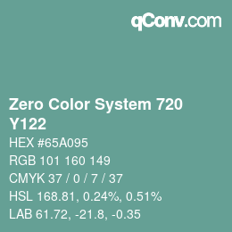 カラーコード: Zero Color System 720 - Y122 | qconv.com