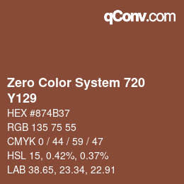 Color code: Zero Color System 720 - Y129 | qconv.com