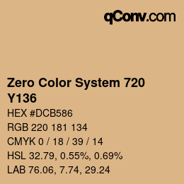 Color code: Zero Color System 720 - Y136 | qconv.com