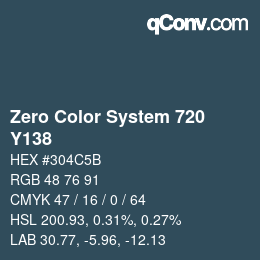 Farbcode: Zero Color System 720 - Y138 | qconv.com