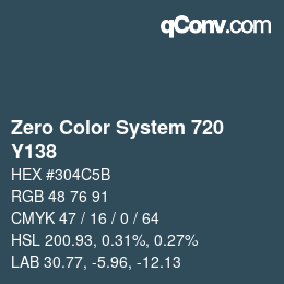 Código de color: Zero Color System 720 - Y138 | qconv.com