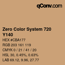 Color code: Zero Color System 720 - Y140 | qconv.com