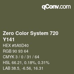 Código de color: Zero Color System 720 - Y141 | qconv.com