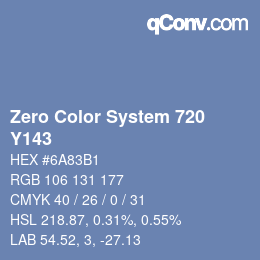 カラーコード: Zero Color System 720 - Y143 | qconv.com