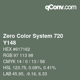 Color code: Zero Color System 720 - Y148 | qconv.com