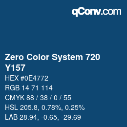 Code couleur: Zero Color System 720 - Y157 | qconv.com