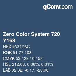 Farbcode: Zero Color System 720 - Y168 | qconv.com