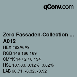 Farbcode: Zero Fassaden-Collection 335 - A012 | qconv.com