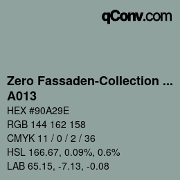 カラーコード: Zero Fassaden-Collection 335 - A013 | qconv.com