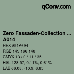 Code couleur: Zero Fassaden-Collection 335 - A014 | qconv.com