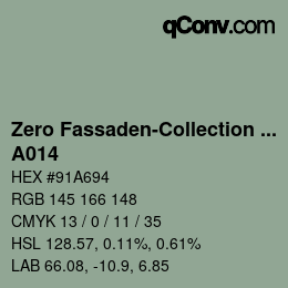 カラーコード: Zero Fassaden-Collection 335 - A014 | qconv.com