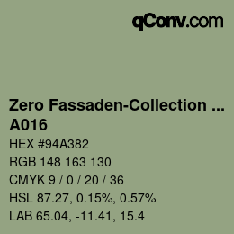 Farbcode: Zero Fassaden-Collection 335 - A016 | qconv.com