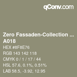 Código de color: Zero Fassaden-Collection 335 - A018 | qconv.com