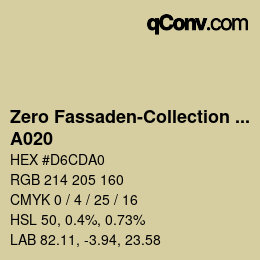 Farbcode: Zero Fassaden-Collection 335 - A020 | qconv.com