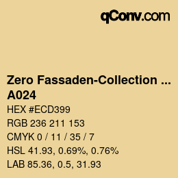 Farbcode: Zero Fassaden-Collection 335 - A024 | qconv.com