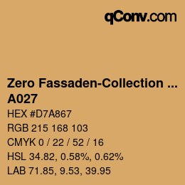 Farbcode: Zero Fassaden-Collection 335 - A027 | qconv.com