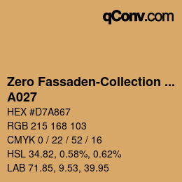 Color code: Zero Fassaden-Collection 335 - A027 | qconv.com