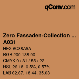 Código de color: Zero Fassaden-Collection 335 - A031 | qconv.com
