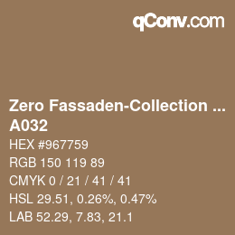 Code couleur: Zero Fassaden-Collection 335 - A032 | qconv.com