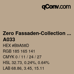 Color code: Zero Fassaden-Collection 335 - A033 | qconv.com