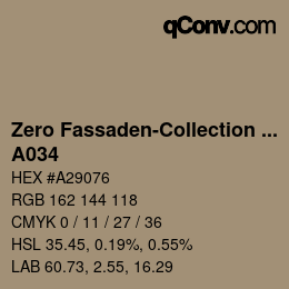 Farbcode: Zero Fassaden-Collection 335 - A034 | qconv.com